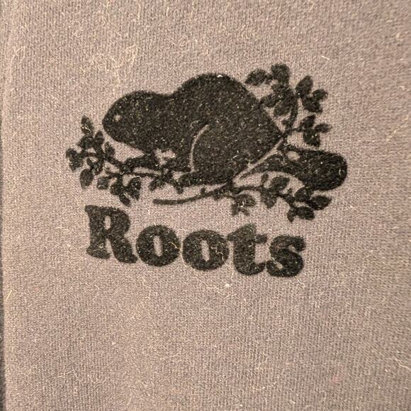 Roots Bomber Varsity Jacket Gray Black Fleece Classic Retro Style - Size S - Picture 6 of 9